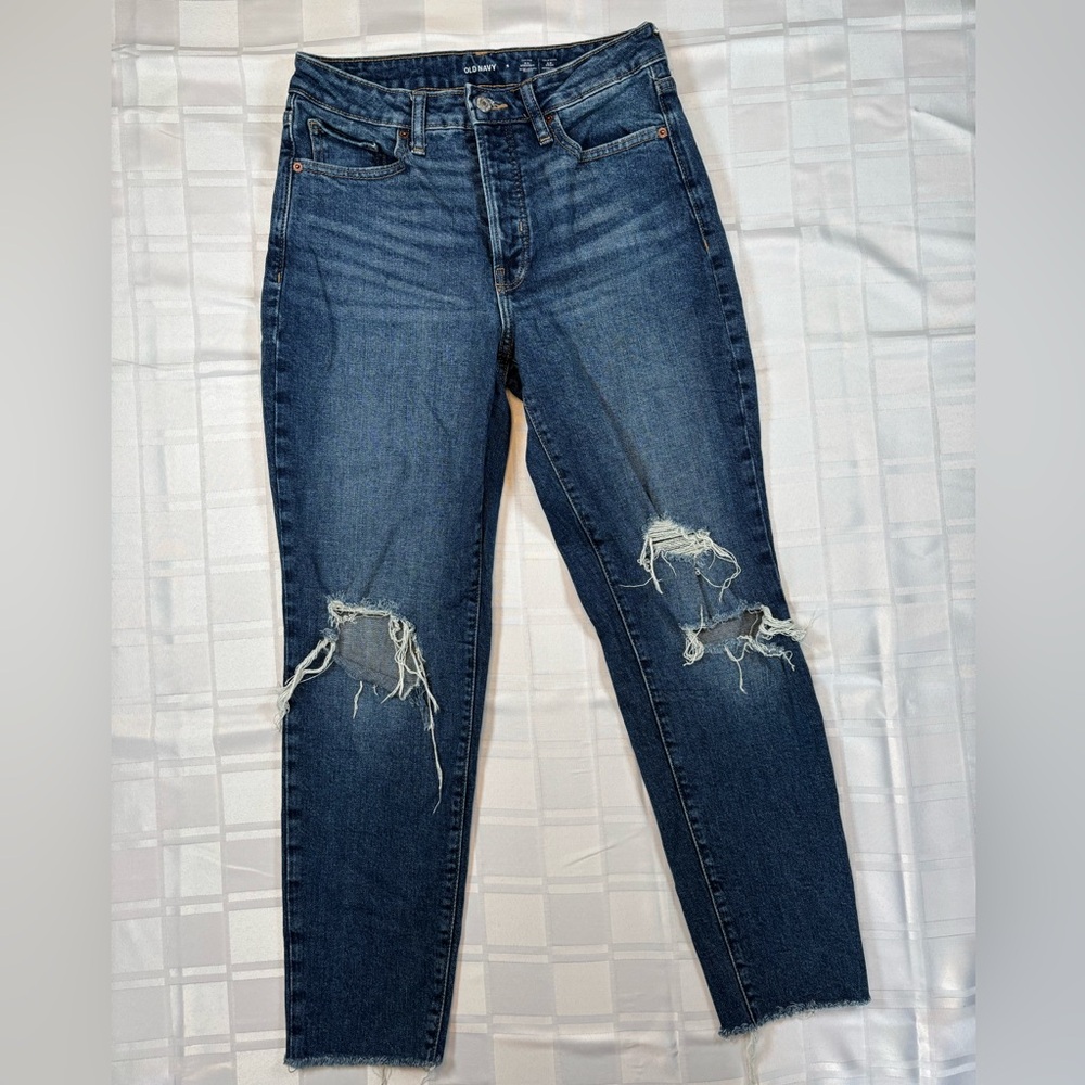 Old Navy Ripped Jeans High Rise OG Straight Size 6